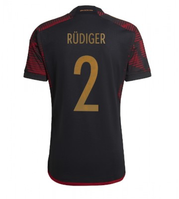 Lacne Muži Futbalové dres Nemecko Antonio Rudiger #2 MS 2022 Krátky Rukáv - Preč